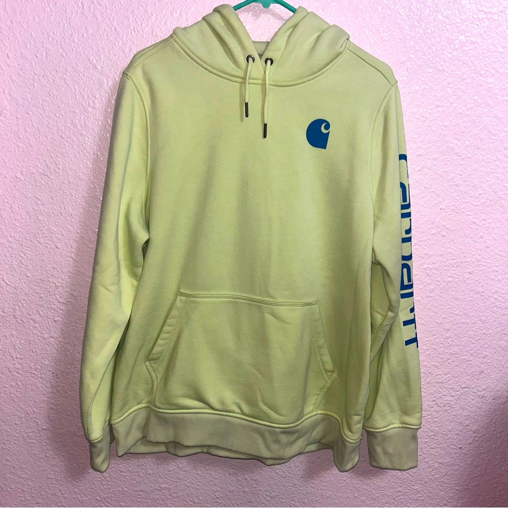 Carhartt relaxed fit XL hint of lime hoodie